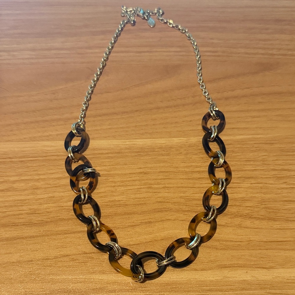 Loft tortoiseshell chain necklace